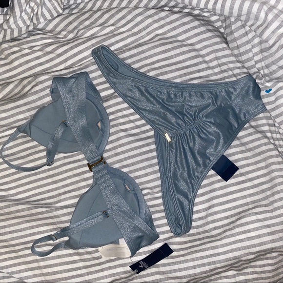 Hollister mint blue two piece bikini swim set - Picture 5 of 12